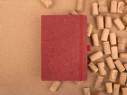 Блокнот Cork County, красный 4