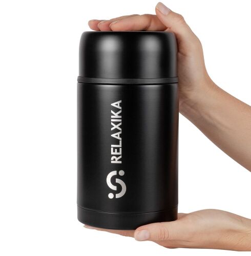 Термос для еды Relaxika 1000, черный 6
