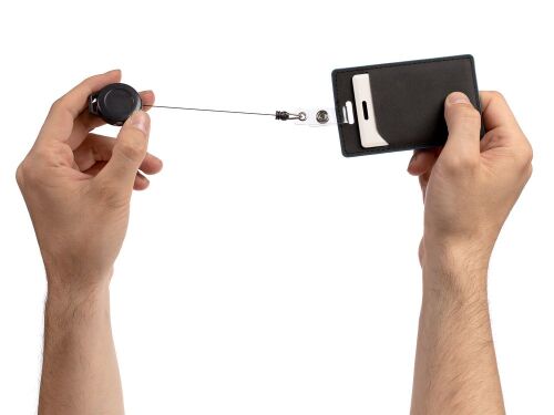 Ретрактор Attach New с ушком под ленту, черный 5