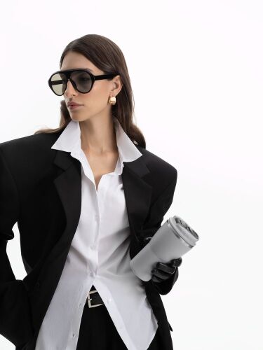 Термостакан Sapporo без логотипа, серый 5