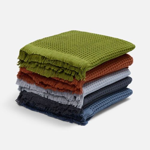 Плед вафельный Elenglect, зеленый 5