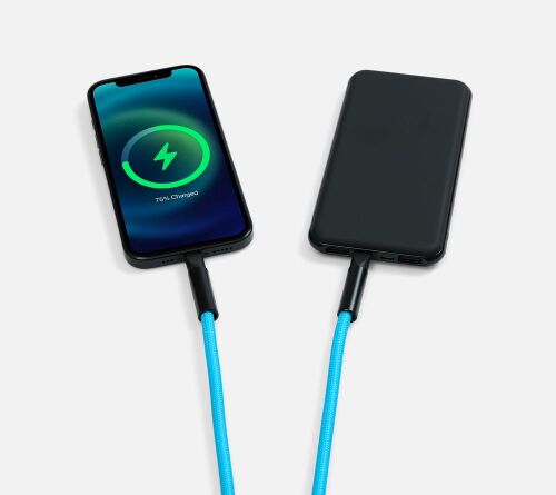 Кабель-ланьярд energyFlex Power Delivery 60 Вт, голубой 2