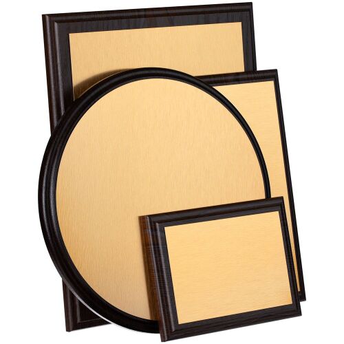 Плакетка Plaque XL, венге с золотистой пластиной 5