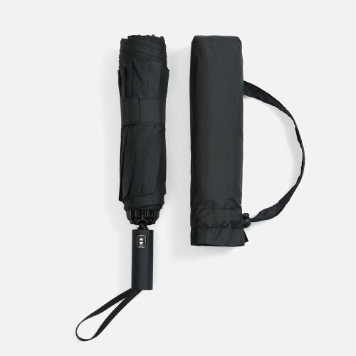 Зонт обратного сложения twoGether с двойным куполом, черный 4