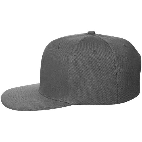 Бейсболка Snapback с прямым козырьком, серая 2