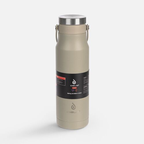 Термобутылка Tateyama, серо-бежевая 7