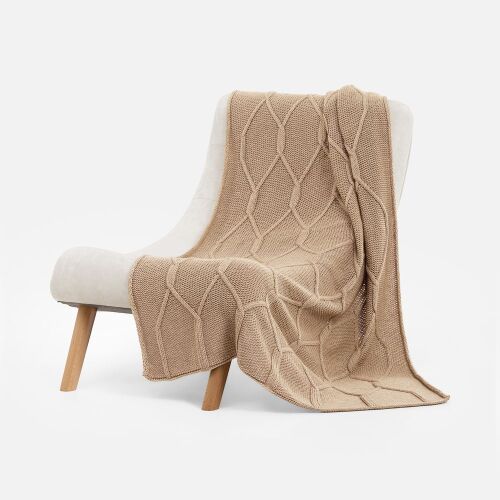 Плед Curve Verve, бежевый меланж 2 Плед Curve Verve, бежевый меланж 2