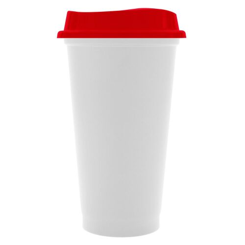 Стакан с крышкой Color Cap White, белый с красным 1 Стакан с крышкой Color Cap White, белый с красным 1