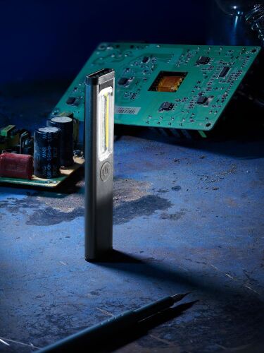 Фонарик-факел аккумуляторный Wallis с магнитом, серый 6