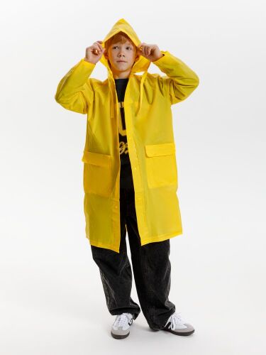 Дождевик детский RainDrop Kids, желтый, 10 лет (рост 130-140) 4