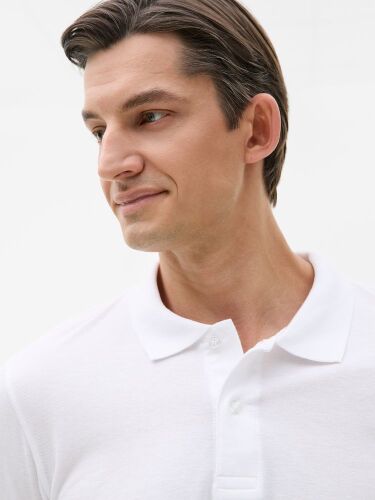 Рубашка поло мужская с длинным рукавом Perfect LSL Men белая, ра 3