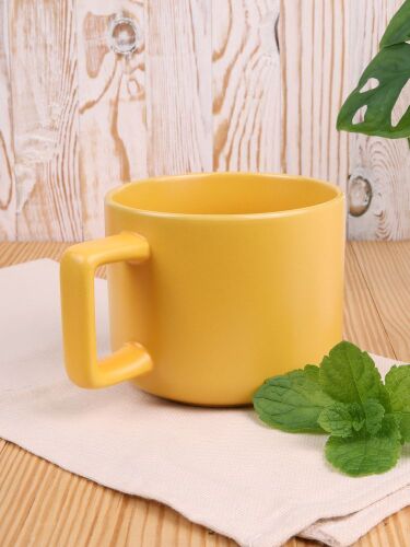 Чашка Jumbo в коробке матовая, желтая 4