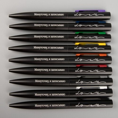 Ручка шариковая Inkolor, черная с красным 6