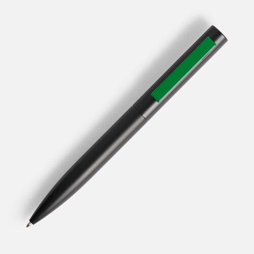 Ручка шариковая Inkolor, черная с зеленым 2