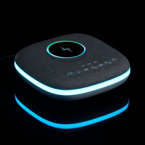 Bluetooth колонка с беспроводной зарядкой и подсветкой Terrafoni 3