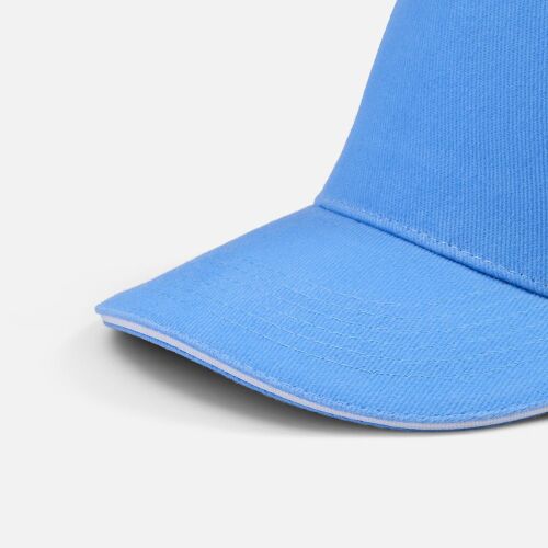 Бейсболка Classic 2.0, синяя с белым кантом 2