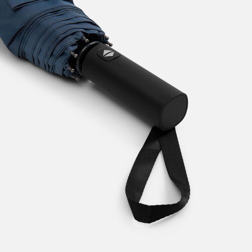 Зонт складной Smooth Move с плавным закрытием, темно-синий 6