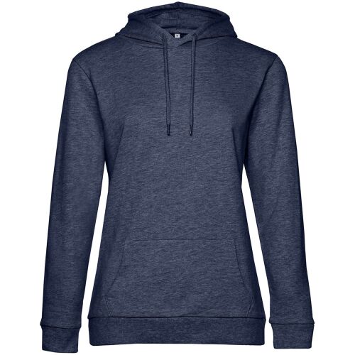 Толстовка с капюшоном женская Hoodie, синий меланж, размер XXL 1