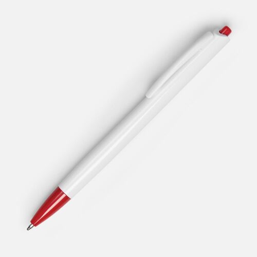Ручка шариковая Tick, белая с красным 1