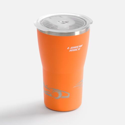 Термостакан Sapporo без логотипа, оранжевый 7