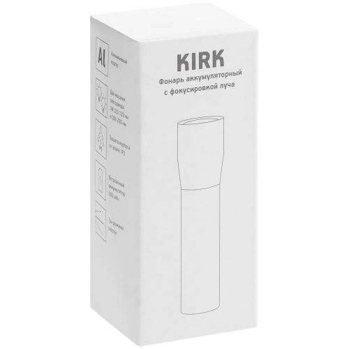 Фонарик аккумуляторный с фокусировкой луча Kirk, черный 7