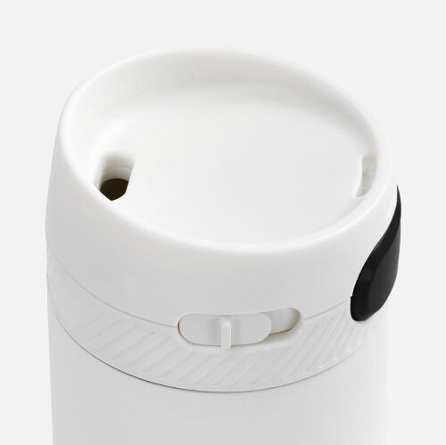 Термостакан X1 с цветной кнопкой, белый с черным 3