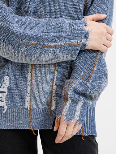 Джемпер Denim свободного силуэта на заказ, полушерсть, размер L 5