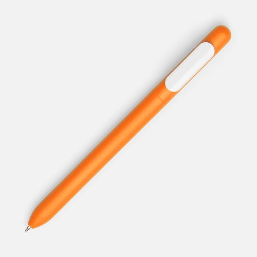 Ручка шариковая Swiper Soft Touch, неоново-оранжевая с белым 2