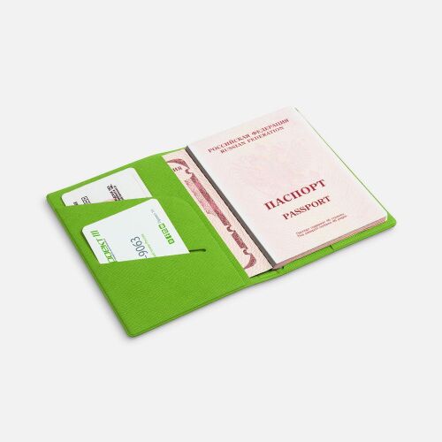 Обложка для паспорта Devon, зеленая 3