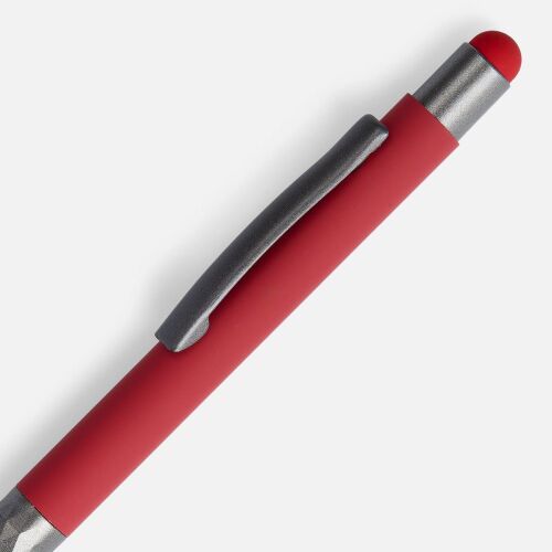Ручка шариковая Digit Soft Touch со стилусом, красная 3