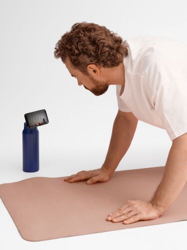 Термобутылка Magnus с магнитным держателем для телефона, синяя 7