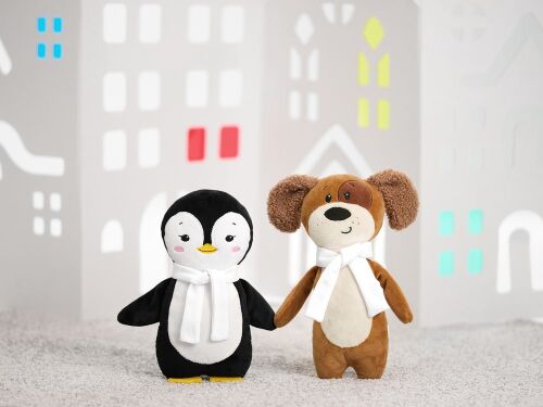 Мягкая игрушка Beastie Toys, пингвиненок с белым шарфом 4