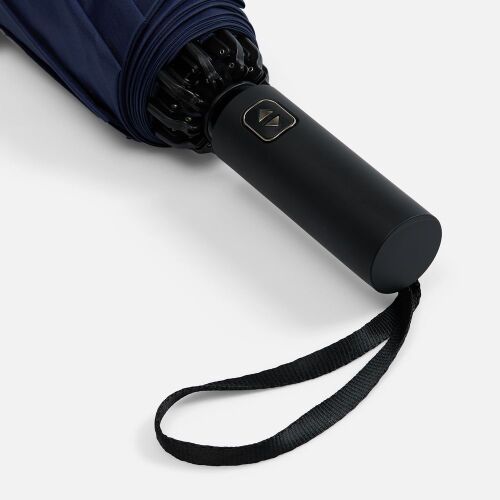 Зонт обратного сложения twoGether с двойным куполом, темно-синий 6