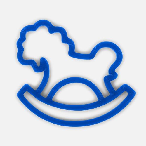 Подвеска «Лошадка-качалка», 3D-печать, синяя 1