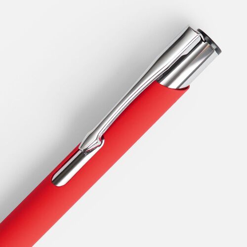 Ручка шариковая Keskus Soft Touch, красная 4