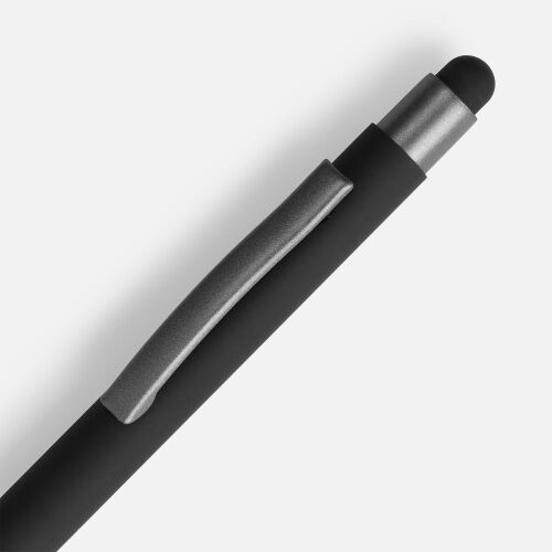 Ручка шариковая Atento Soft Touch Stylus со стилусом, черная 3