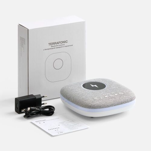 Bluetooth колонка с беспроводной зарядкой и подсветкой Terrafoni 1