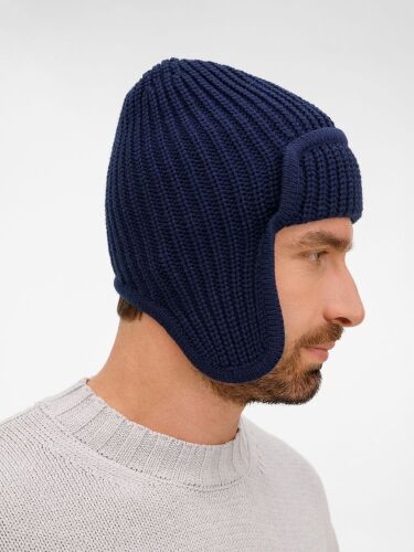 Шапка-ушанка Catch Match, темно-синяя 4