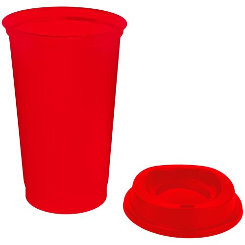 Стакан с крышкой Color Cap, красный 2 Стакан с крышкой Color Cap, красный 2