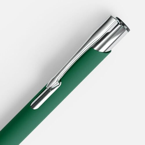 Ручка шариковая Keskus Soft Touch, зеленая 4