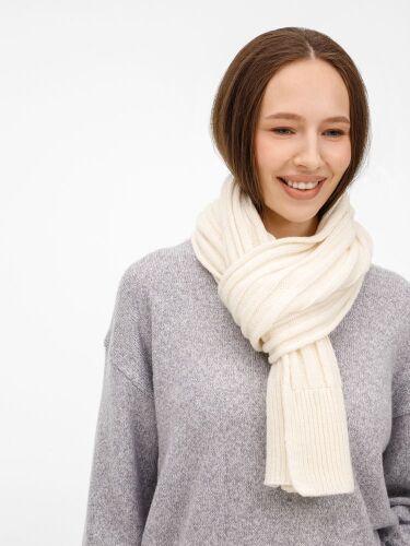 Шарф Bellish, белый (ванильный) 4