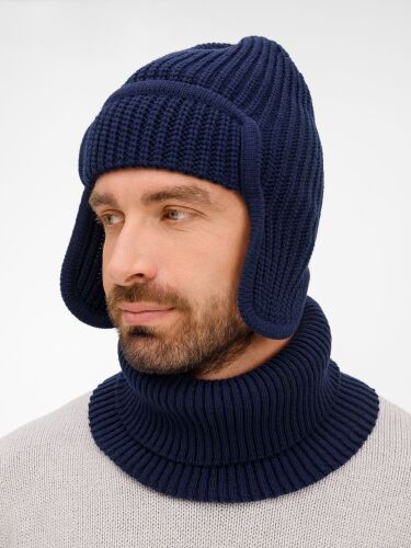 Шапка-ушанка Catch Match, темно-синяя 6