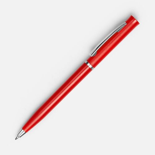 Ручка шариковая Euro Chrome, красная 1 Ручка шариковая Euro Chrome, красная 1
