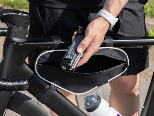 Велосумка на раму BikeLine, черная с белым 7 Велосумка на раму BikeLine, черная с белым 7