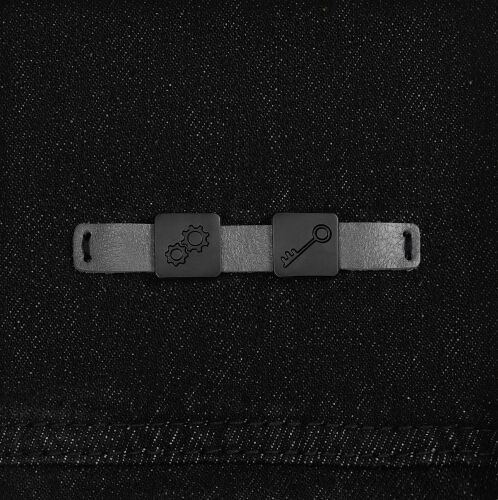 Лейбл кожаный Beta, XS, серый 3