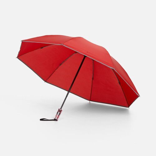 Зонт наоборот складной Futurum со светоотражающим кантом, красны 1