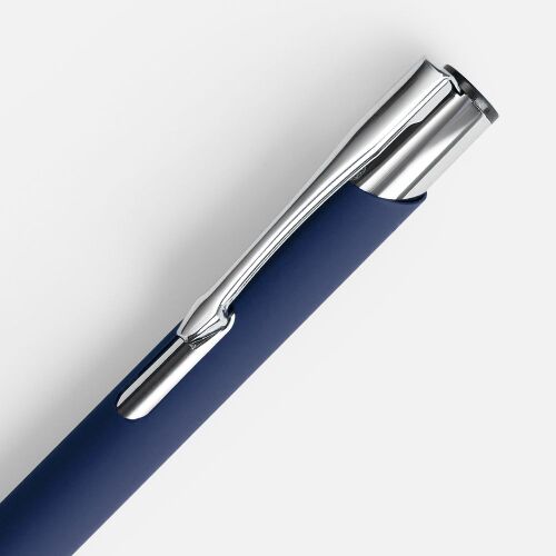 Ручка шариковая Keskus Soft Touch, темно-синяя 4