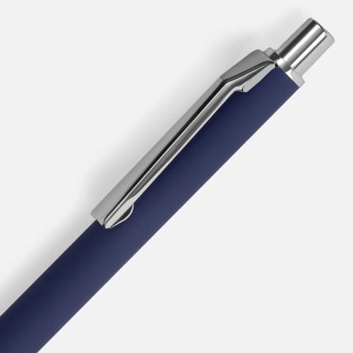 Ручка шариковая Lobby Soft Touch Chrome, синяя 3