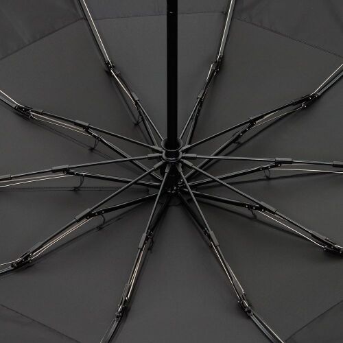 Зонт обратного сложения twoGether с двойным куполом, черный 2