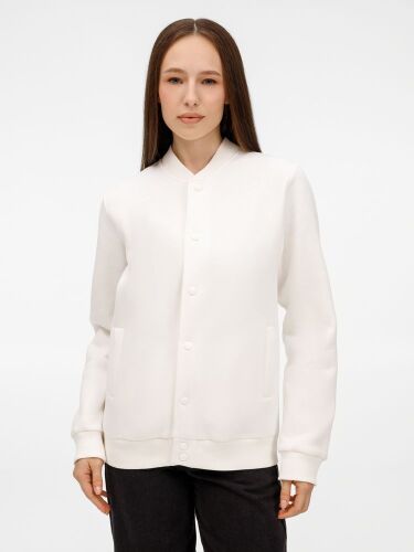 Бомбер унисекс AtmosWear, молочно-белый, размер L 1